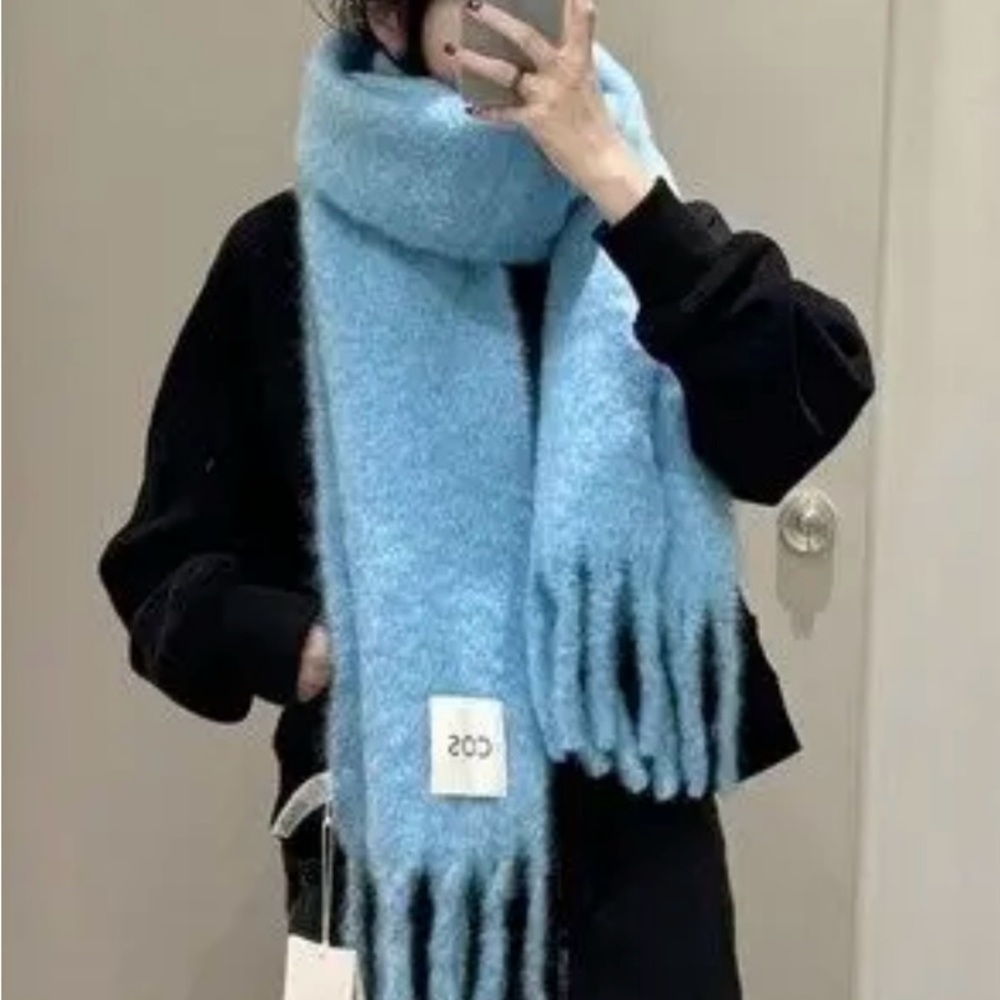 COS Oversized Mohair Blend Scarf Wrap